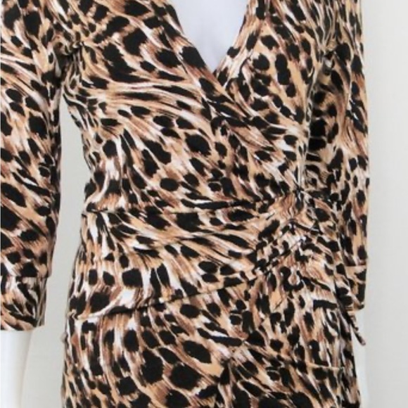 VENUS Brown and Black Animal Print Romper size SP 12 - Picture 14 of 16